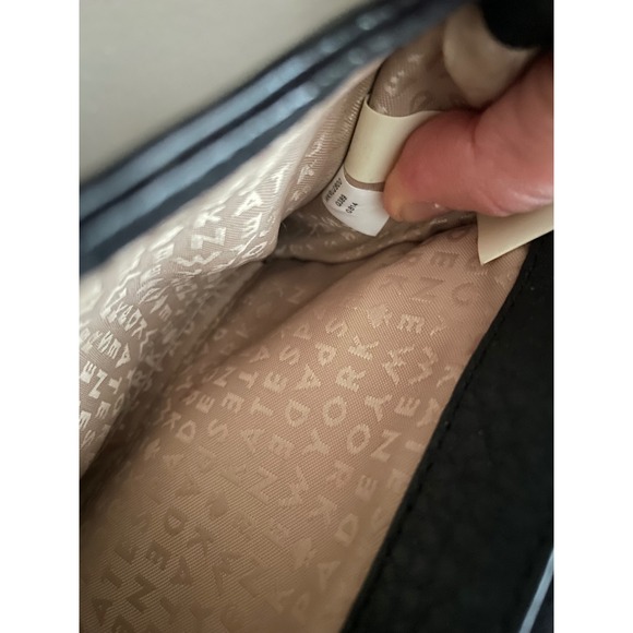 Kate Spade Black Pebbled Leather Crossbody Shoulder Bag Mini Gold Old Money - Picture 12 of 12